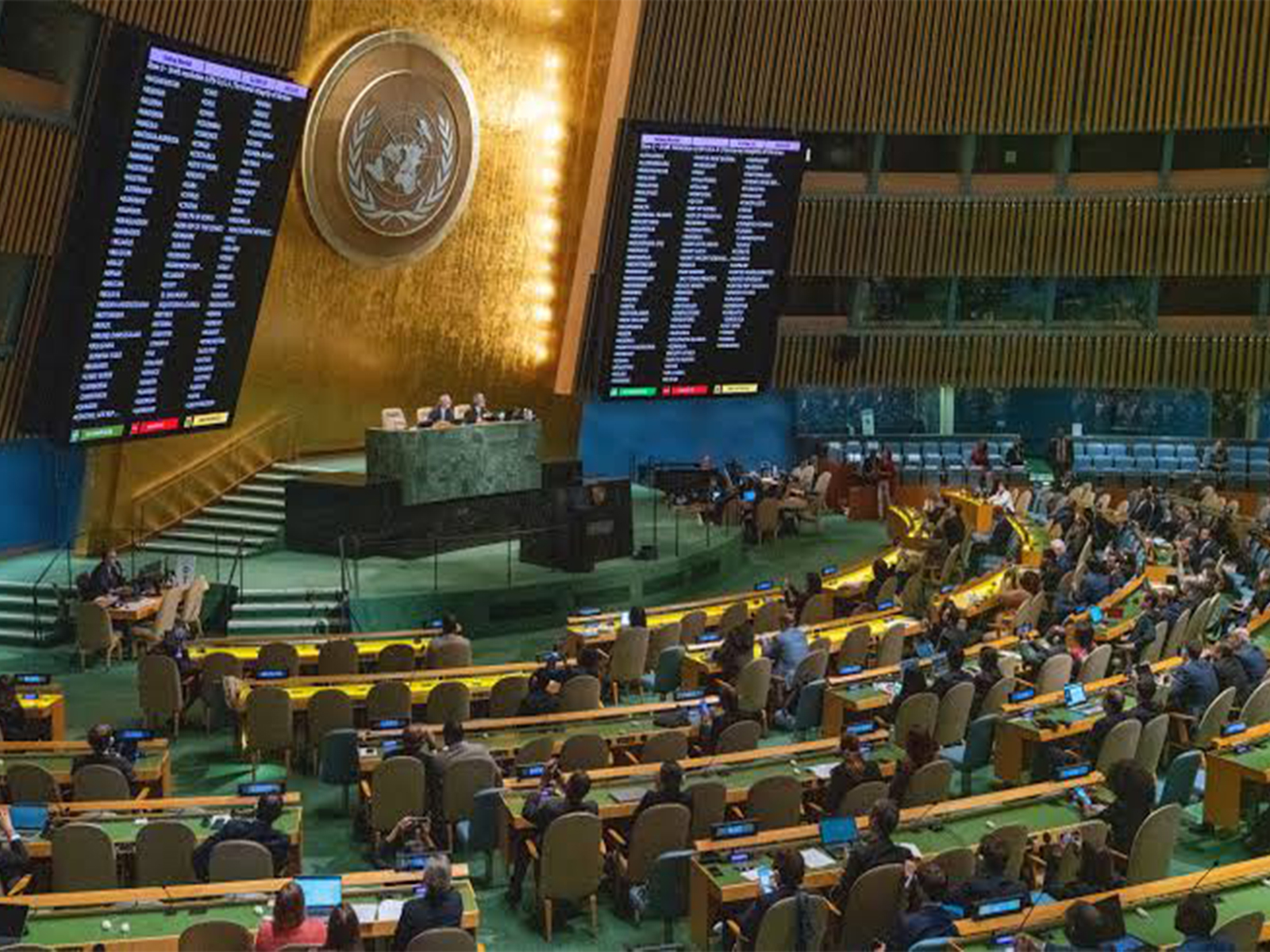 A view of the United Nations General Assembly hall in New York. (Photo/Reuters)
