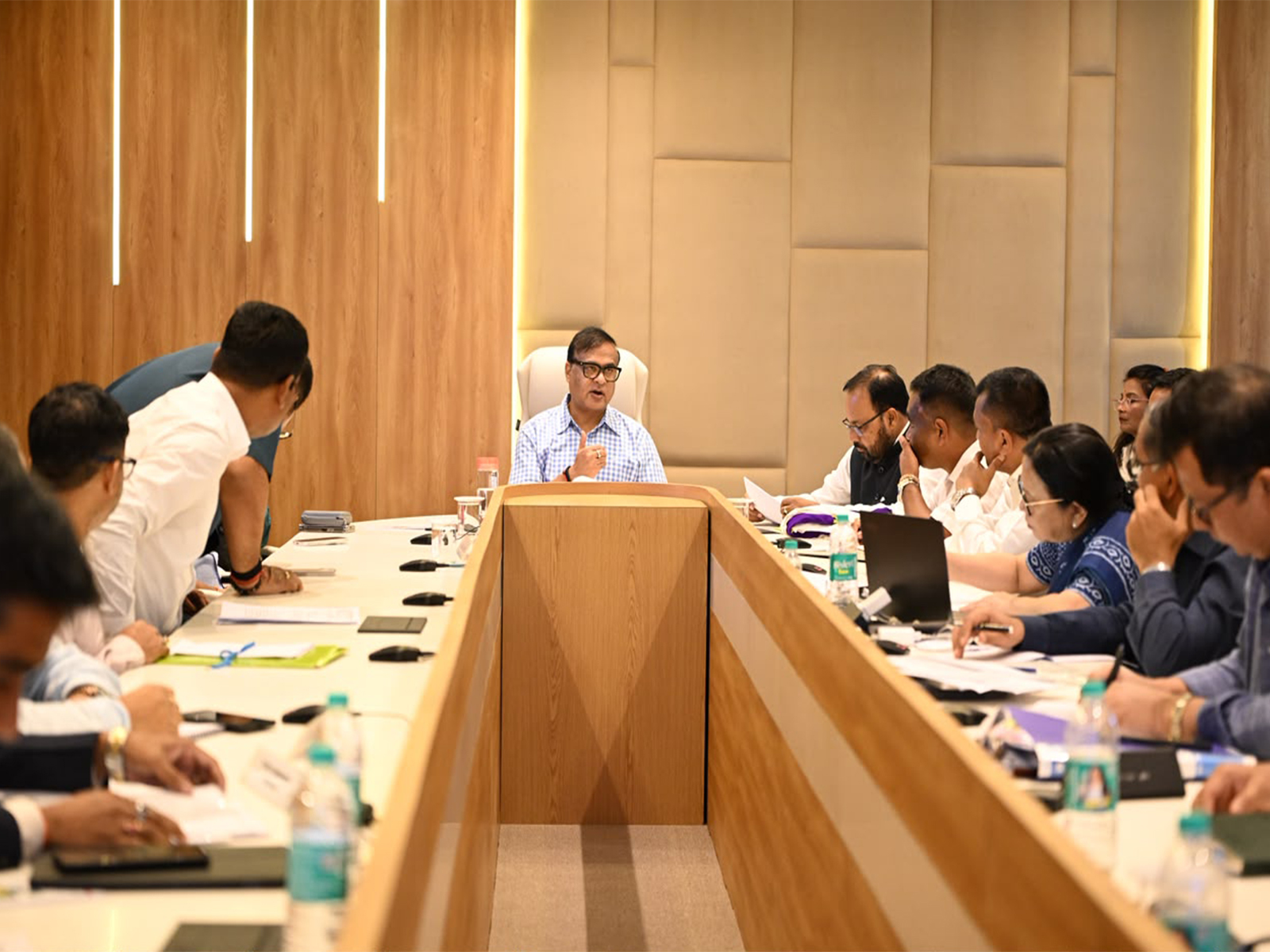 Assam Chief Minister Himanta Biswa Sarma during the meeting (Photo/ANI)