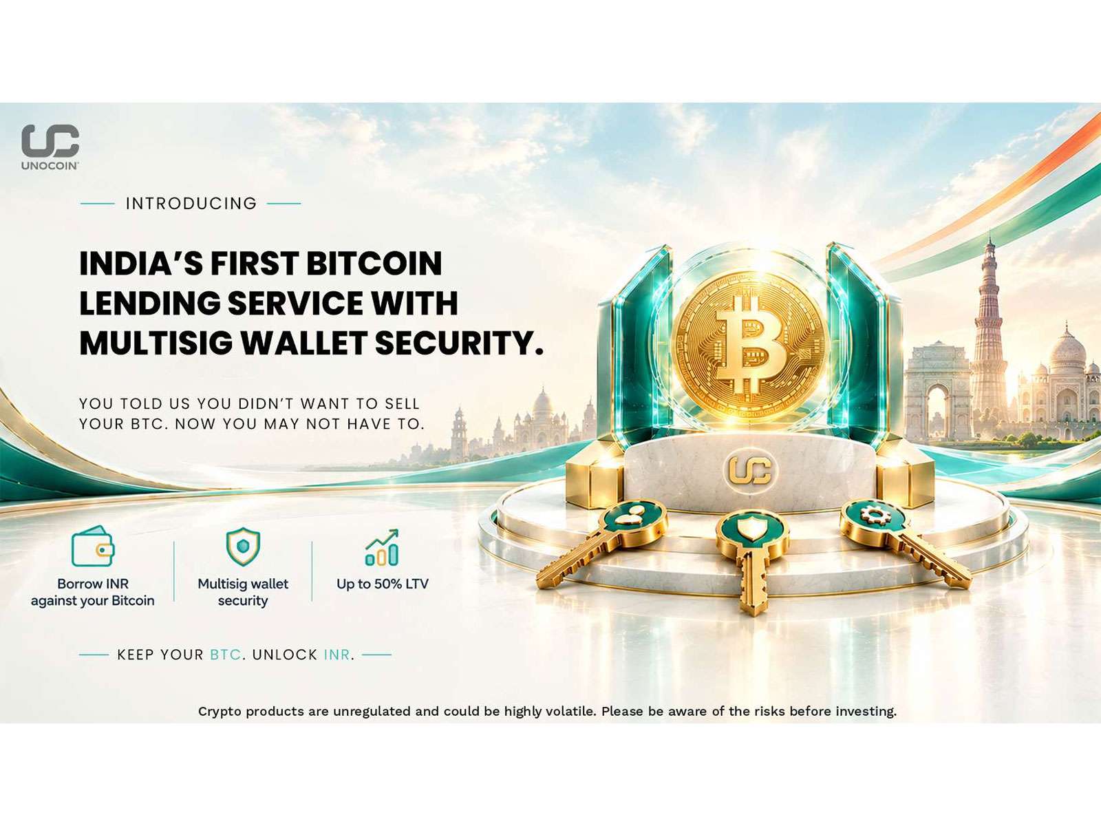 Indian Bitcoin holders can now pledge their BTC and receive a personal loan in INR from a regulated NBFC, without selling their Bitcoin
