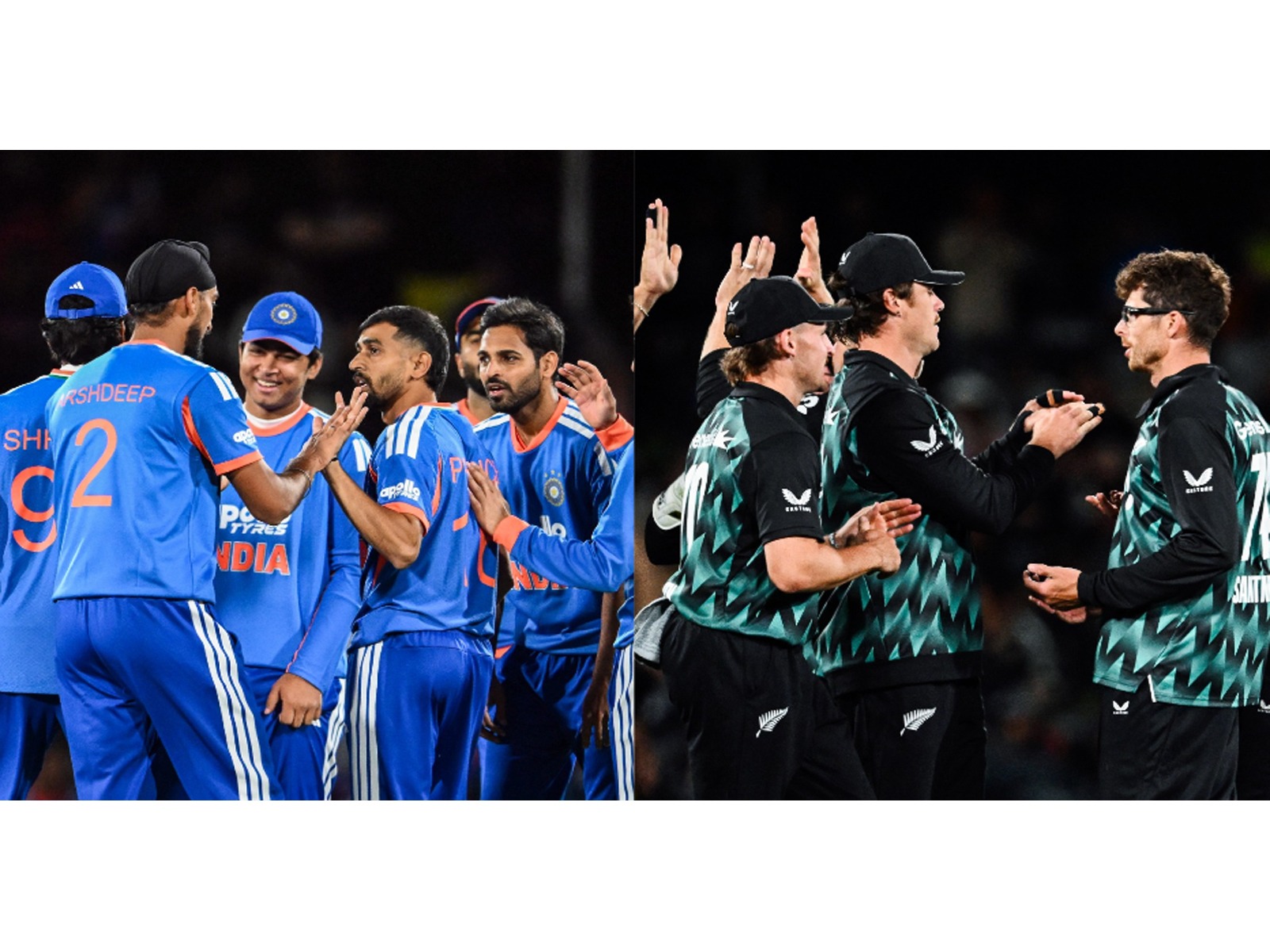 India and New Zealand players celebrating (Photo: ANI)