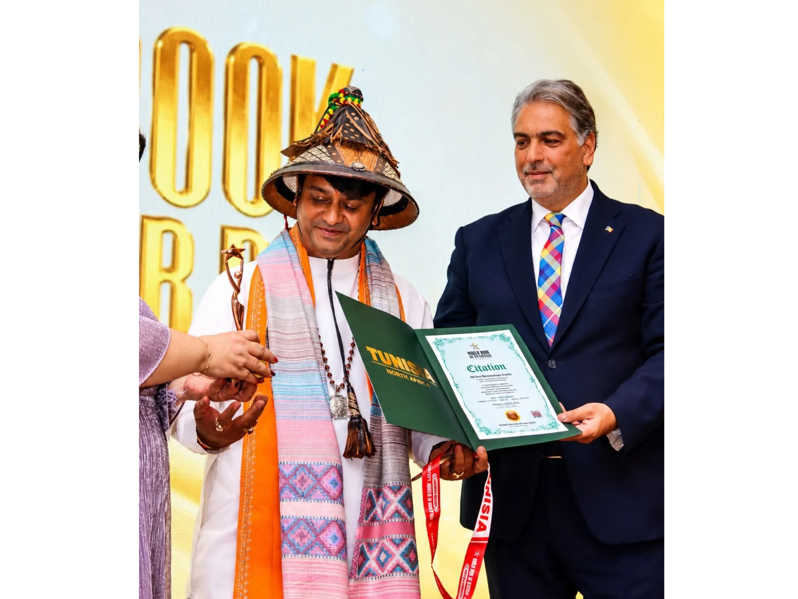 H.E. Valentin Ciprian Muntean, Ambassador of Romania to Tunisia, Graces the Prestigious Celebration; His Holiness Shri Rajrajeshwar Guruji Leads Historic World Peace and Interfaith Unity Oath
