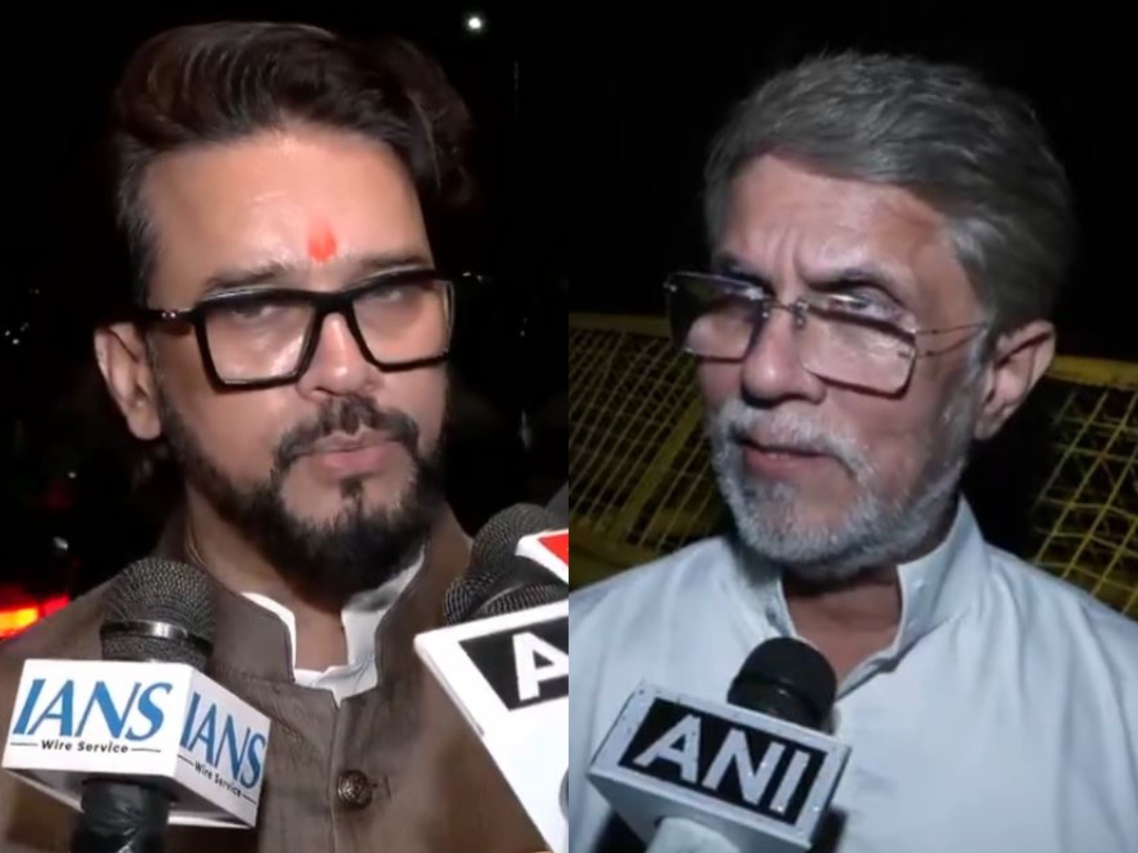 BJP MP Anurag Thakur and Congress MP Pawan Khera (Photo/ANI)