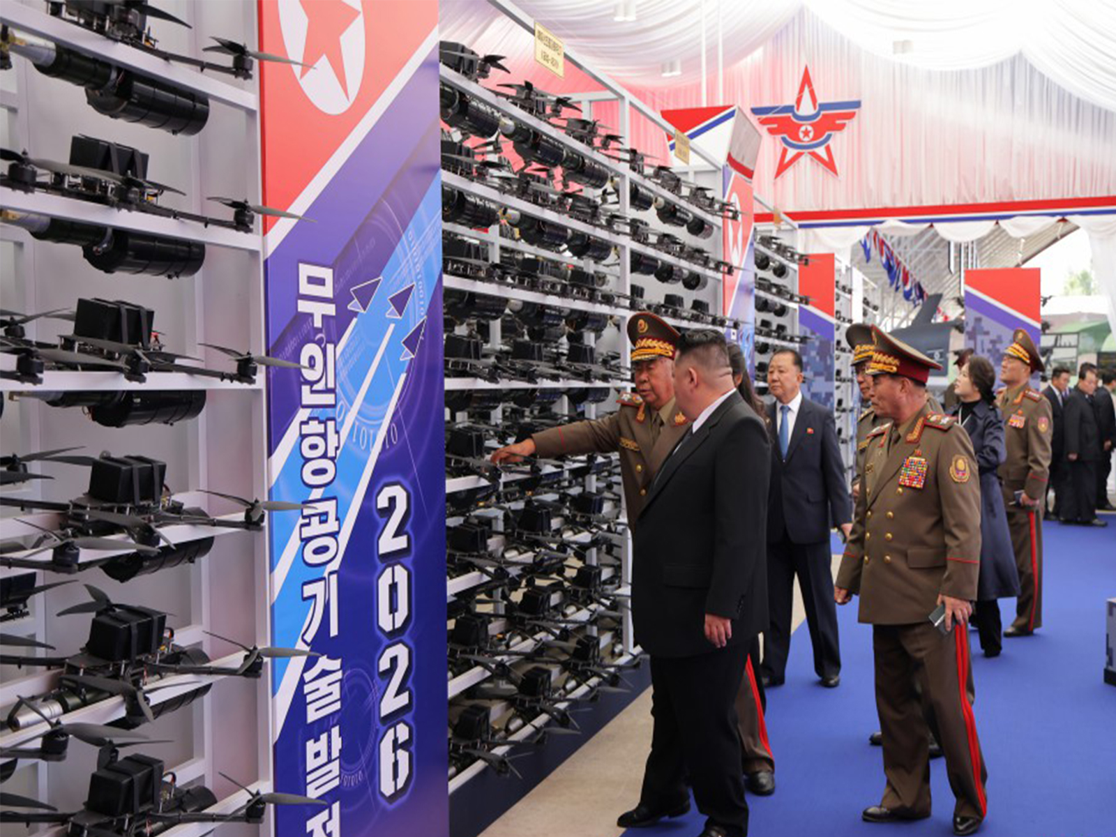Kim Jong-un witnesses AI-powered drone technology (Photo/Korean Central News Agency (KCNA))