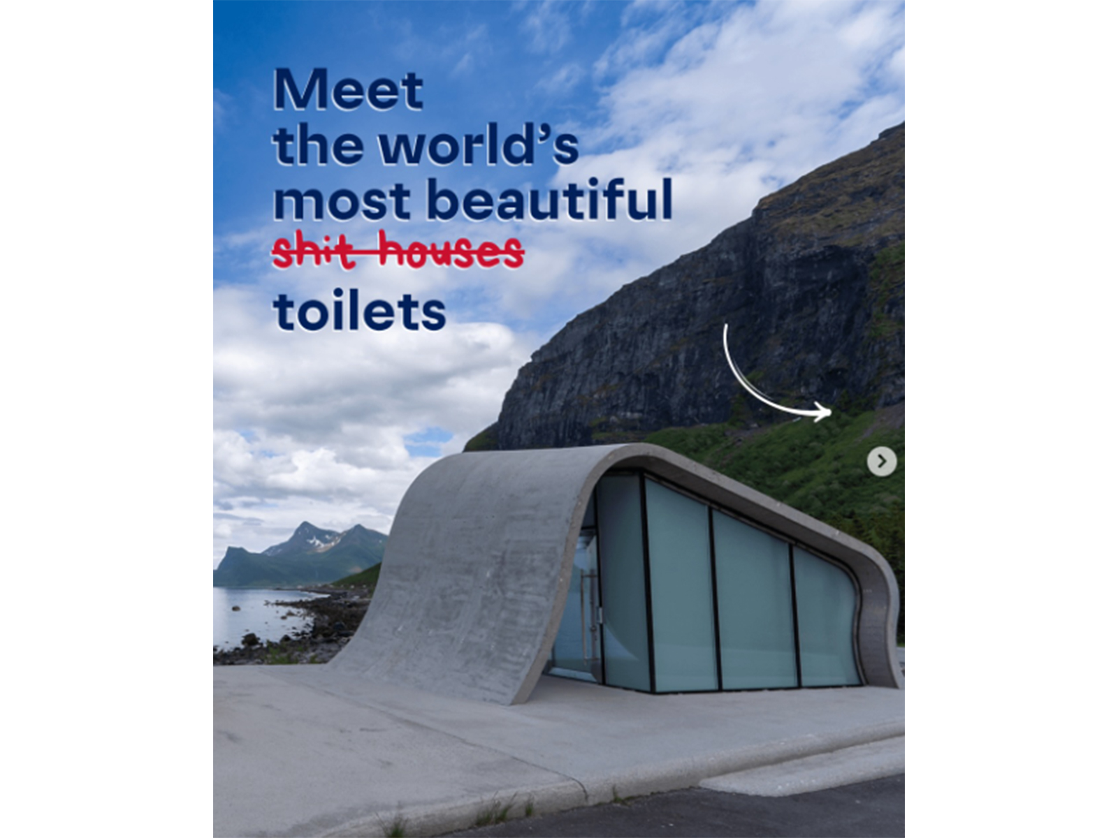 Norway's official tourism board post on country's scenic toilets (Photo/Instagram/@visitnorway)