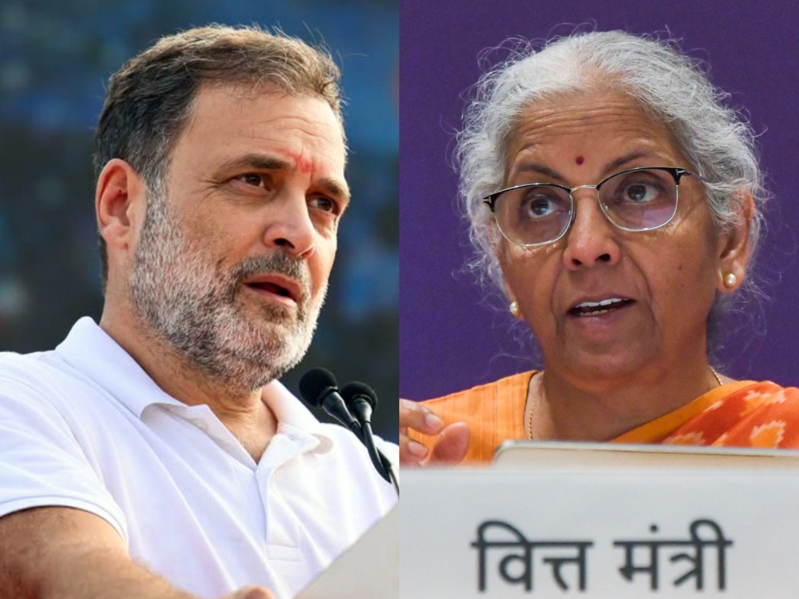 LoP in Lok Sabha Rahul Gandhi Union Finance Minister Nirmala Sitharaman,   (Photo/ANI)