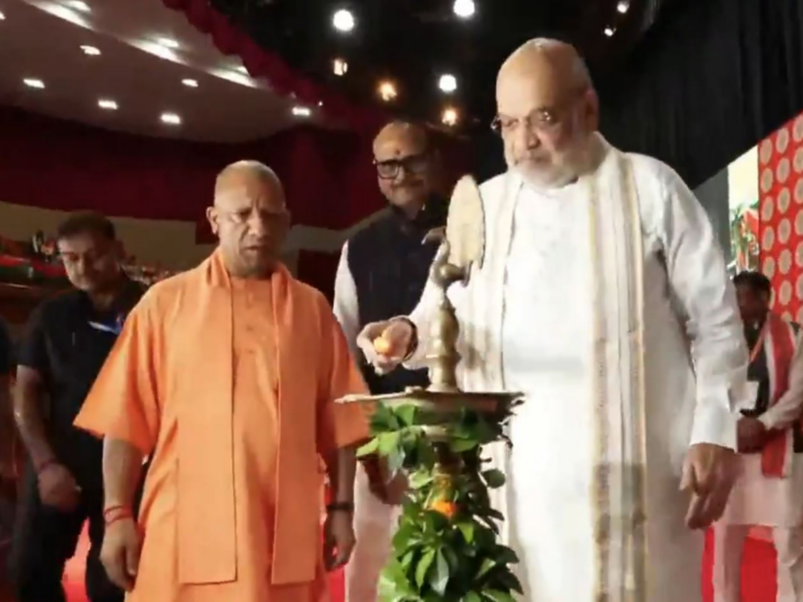 Union Home Minister Amit Shah in Lucknow for BJP State Working Committee meeting (Photo/ANI)