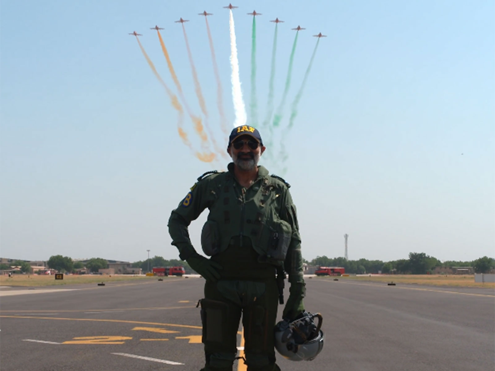 IAF Chief AP Singh after his final sortie (Photo/X/@IAF_MCC)