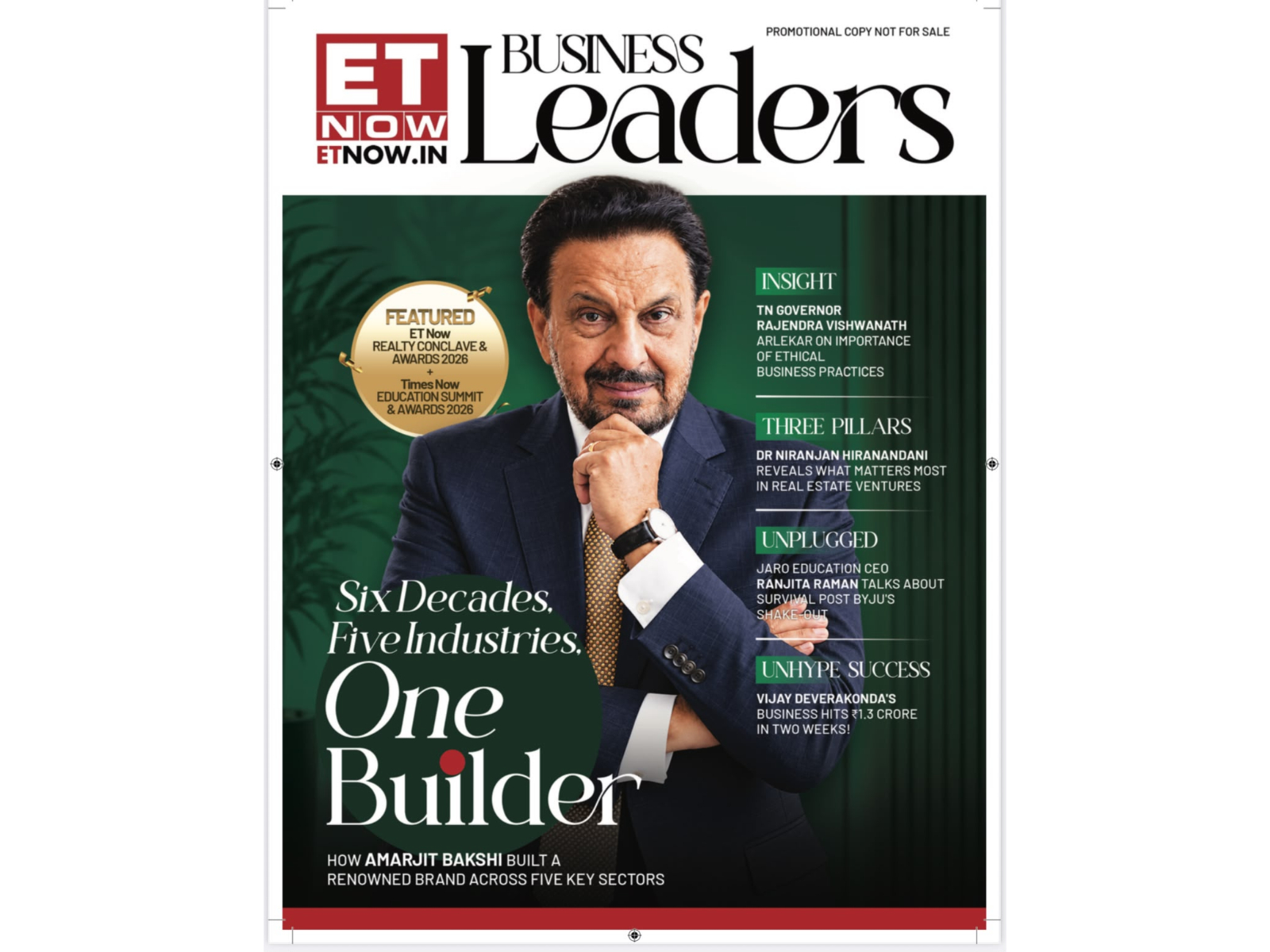 The October 2026 cover story traces the Central Park Estates founder’s journey across engineering, infrastructure, manufacturing, technology and luxury real estate