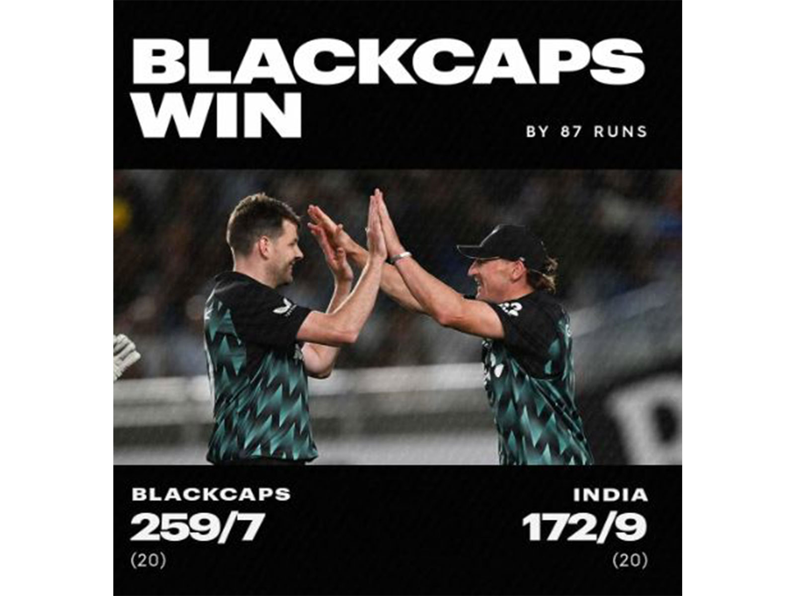 New Zealand finally delivered a perfect game. (Photo: @@BLACKCAPS X)