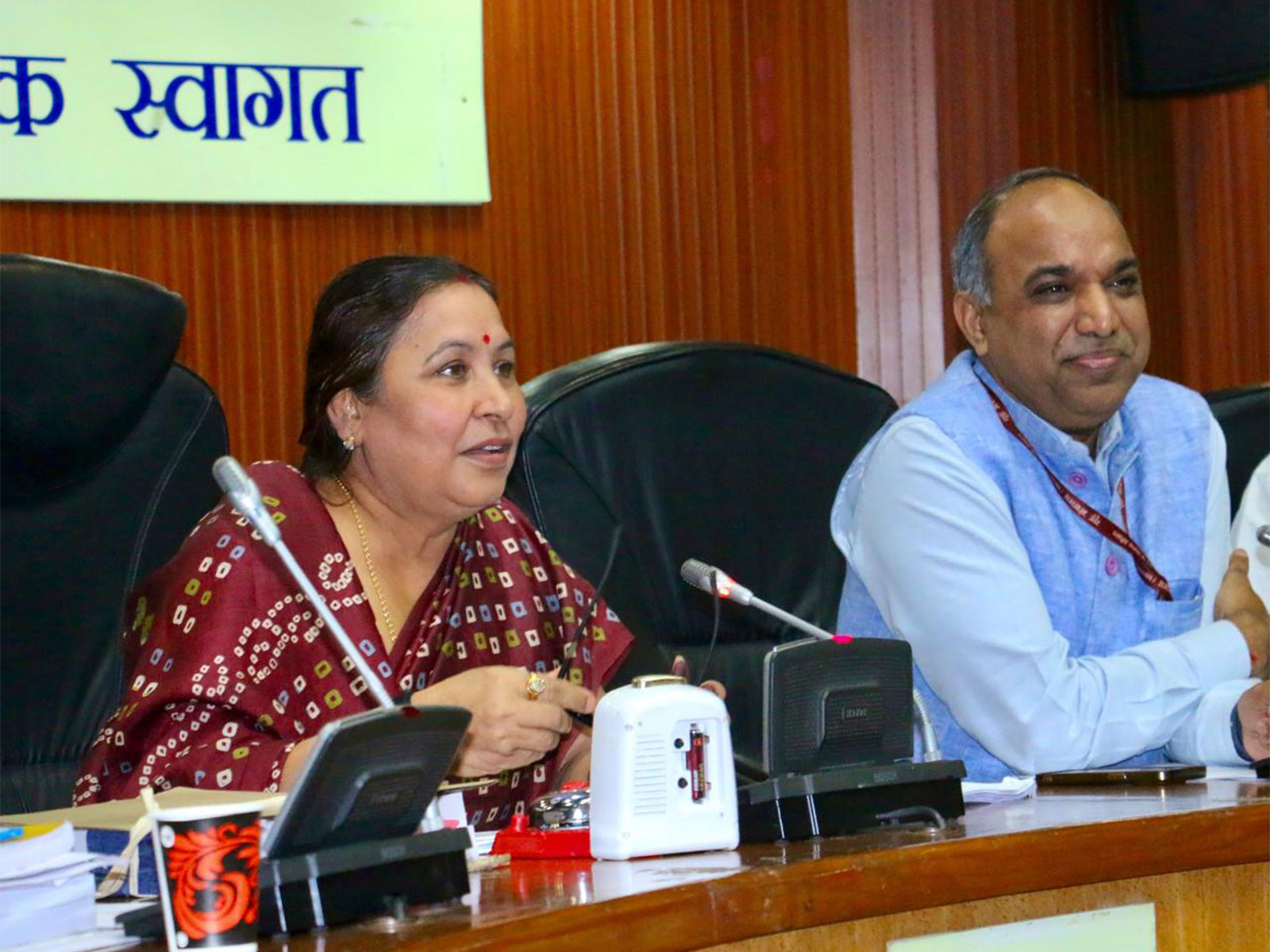 Standing Committee Chairperson, Satya Sharma (Photo/ANI)
