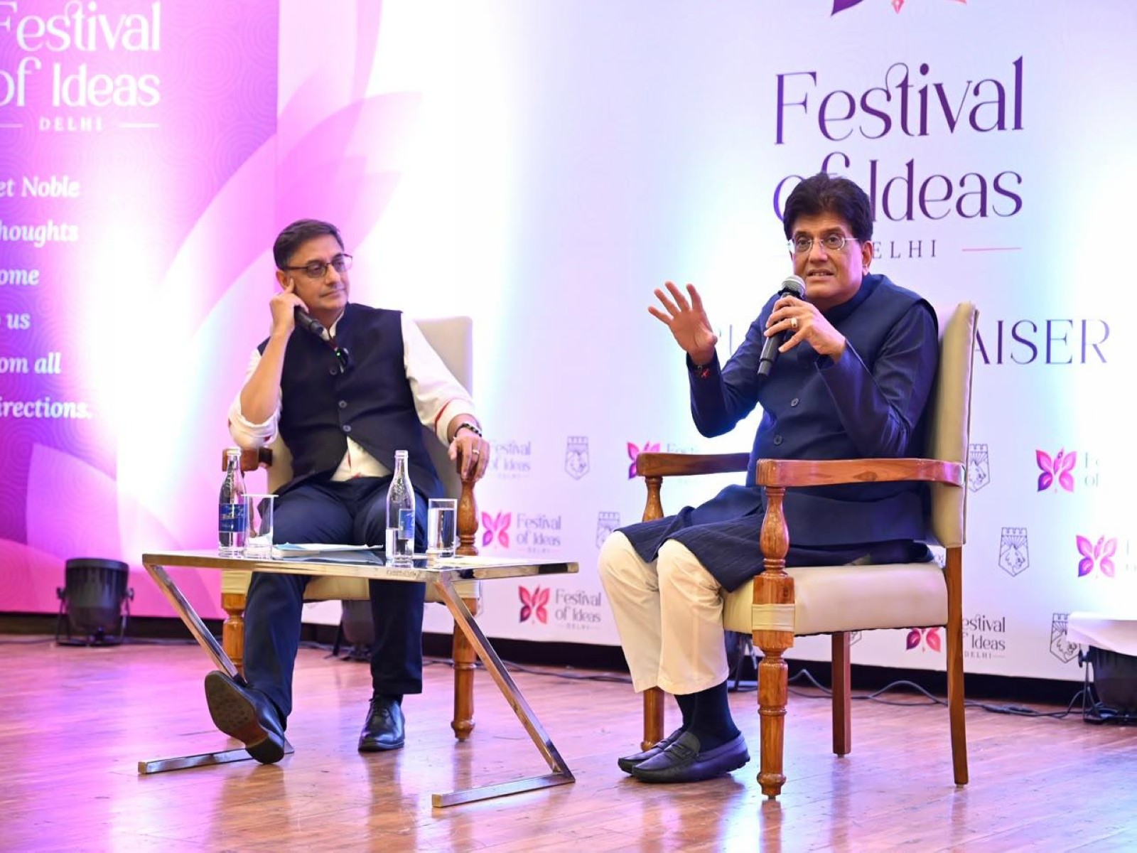 Union Minister Piyush Goyal with Sanjeev Sanyal, Member of Economic Advisory Council to the Prime Minister. (Photo-X@piyushgoyal)