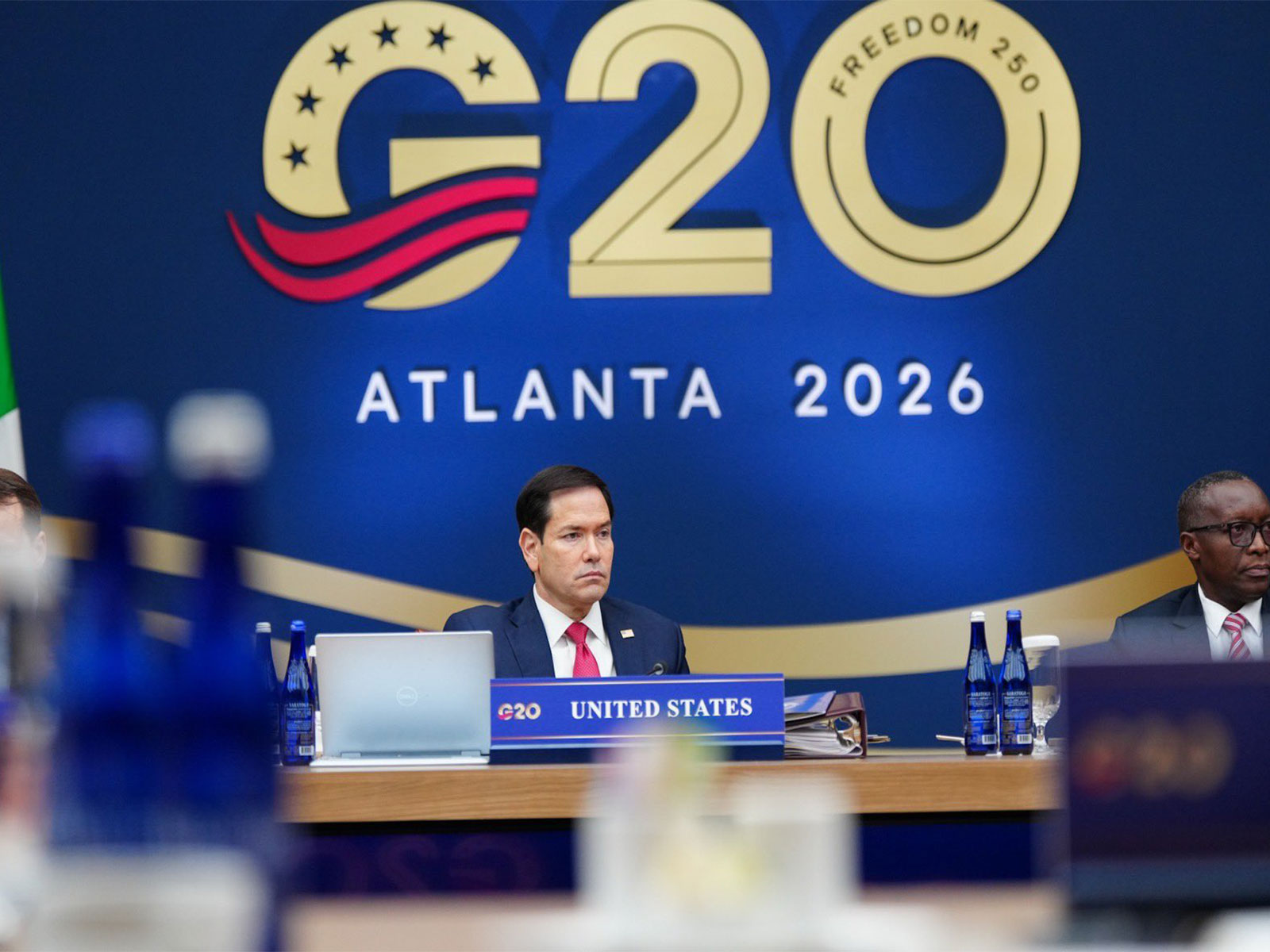US Secretary of State Marco Rubio addresses the G20 Foreign Affairs meeting in Atlanta, Georgia(Photo/X/@SecRubio)