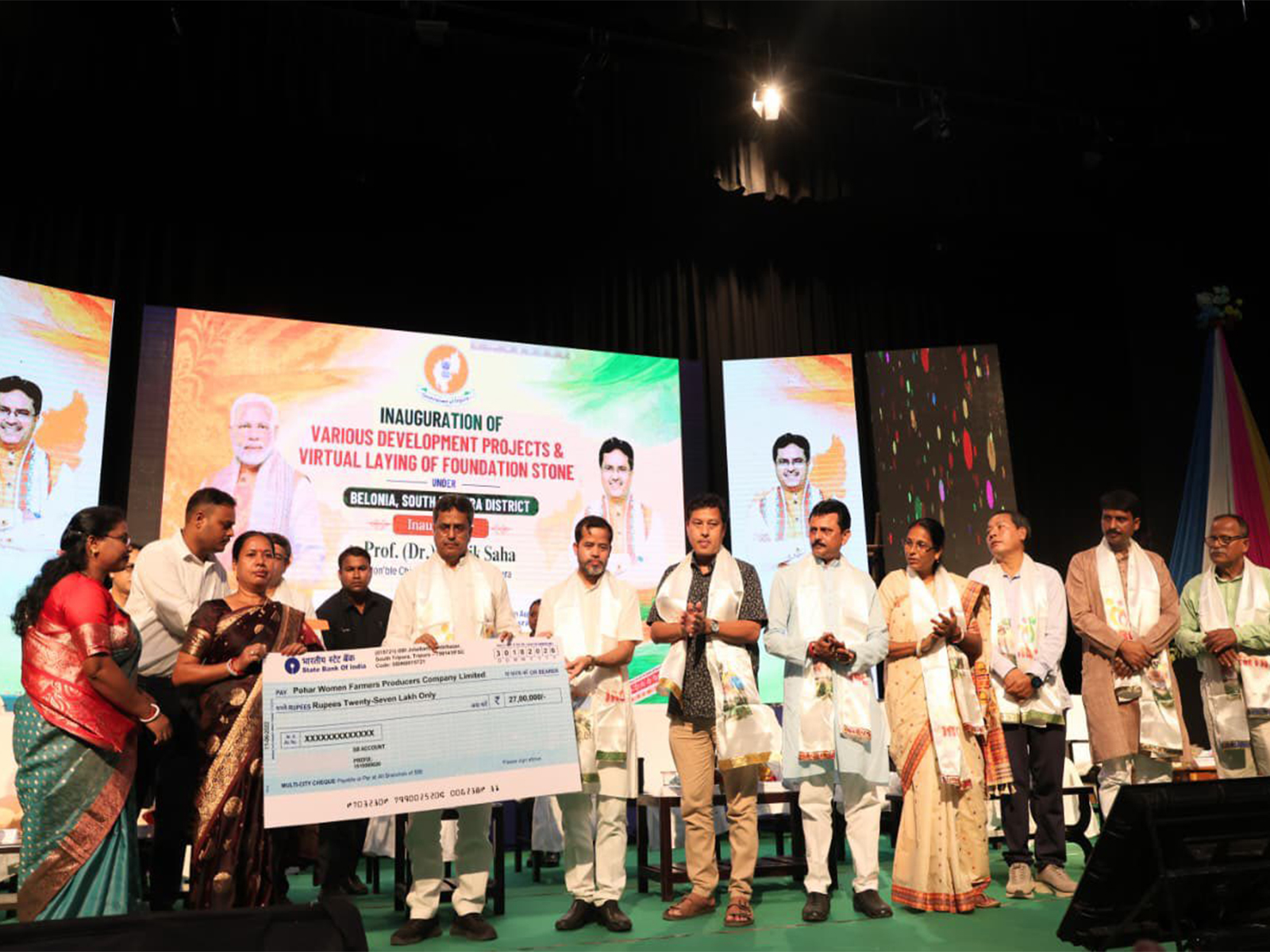 CM Manik Saha inaugurates 27 development projects (Photo/ANI) 