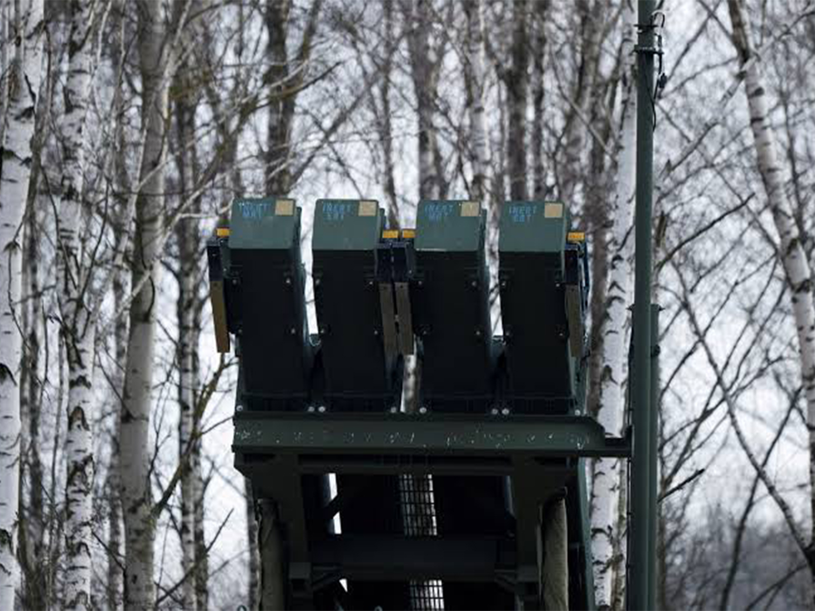 Surface-to-air missile launcher of the Patriot system, newly added to the Integrated Battle Command System (IBCS) stands at an army base in Sochaczew, Poland. (Photo/Reuters)