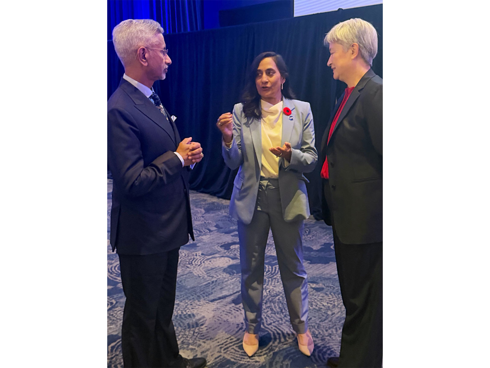 External Affairs Minister S Jaishankar meets Canadian Foreign Minister Anita Anand and Australian Foreign Minister Penny Wong on sidelines of G20 Summit in Atlanta (Photo/X/@DrSJaishankar)