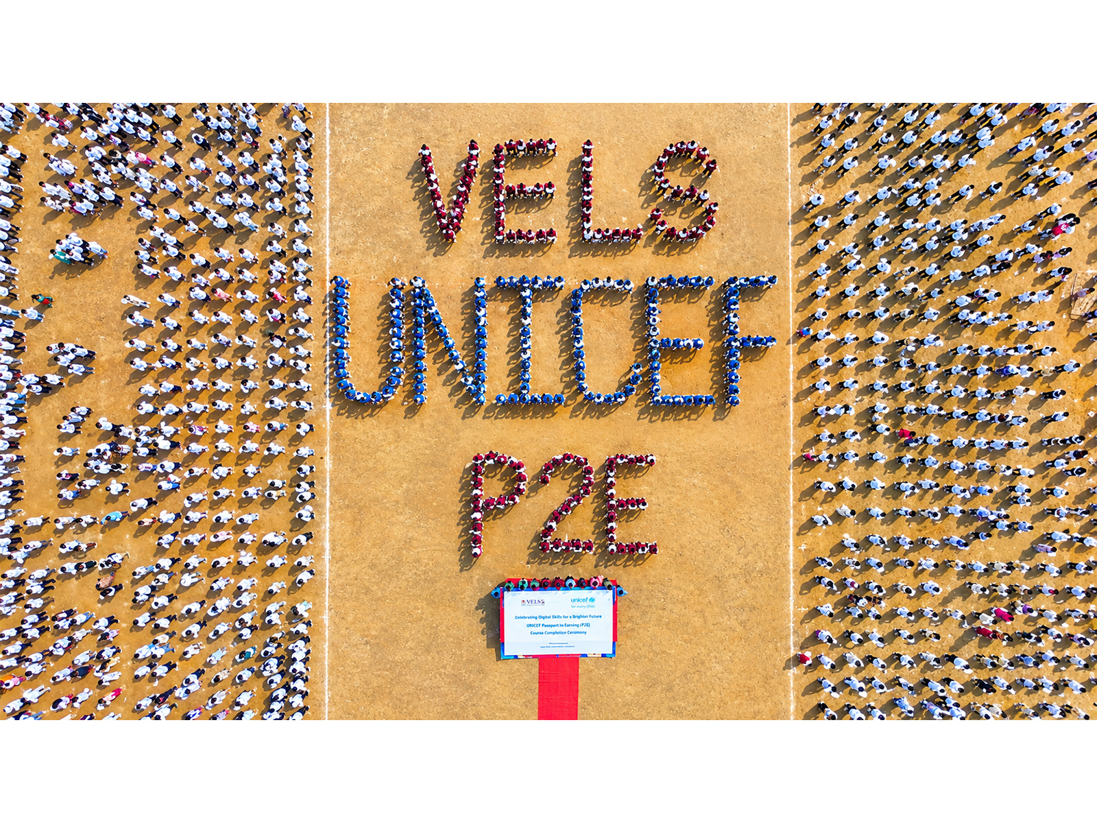 VELS University students celebrate the successful completion of UNICEF’s Passport to Earning (P2E) Programme, marking a milestone of over 14,000 student certifications