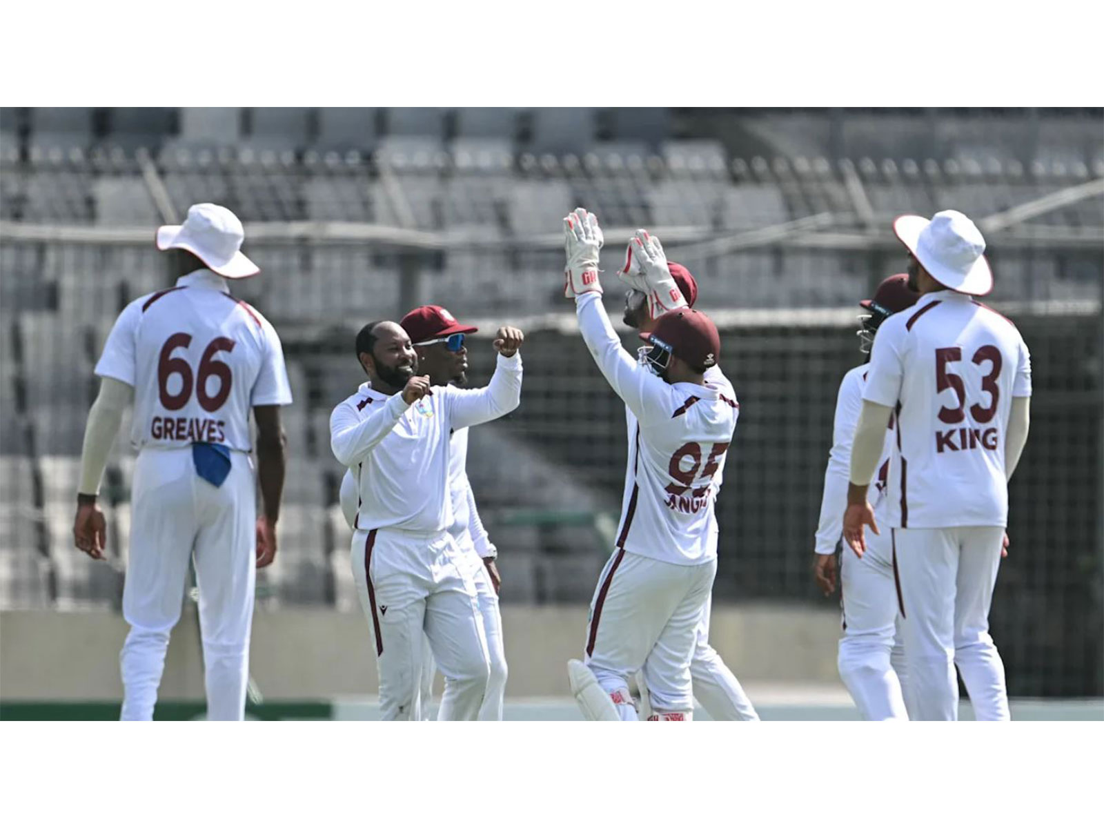 West Indies players celebrating (Photo: ICC Website)