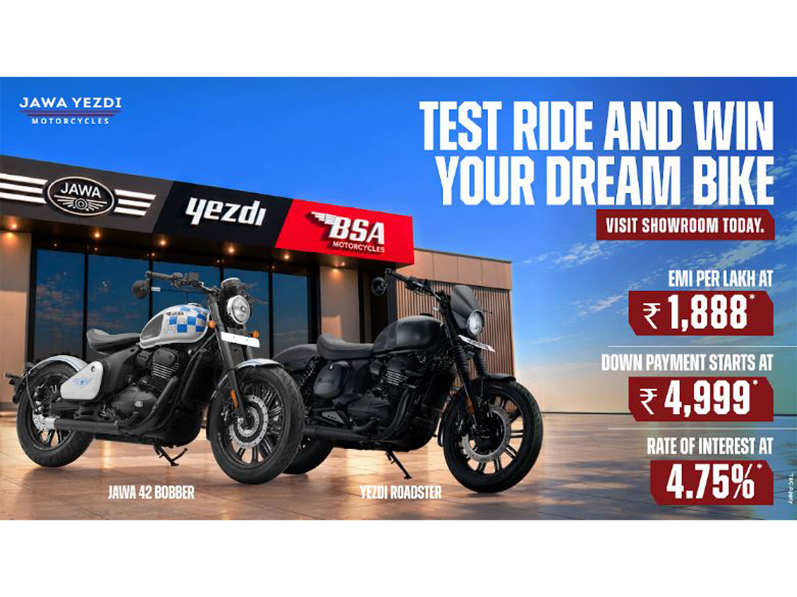 Test Ride a Jawa, Yezdi or BSA and Stand a Chance to Win a Motorcycle