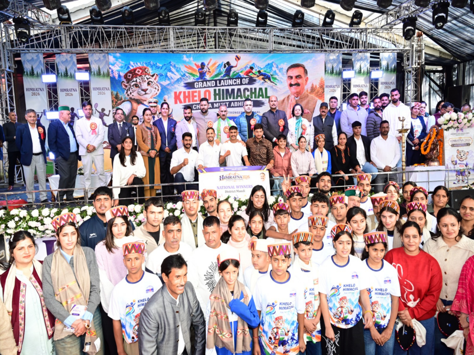 Himachal Pradesh CM Sukhu honours sportspersons with Him Ratna Awards (Photo: Himachal Pradesh CMO)