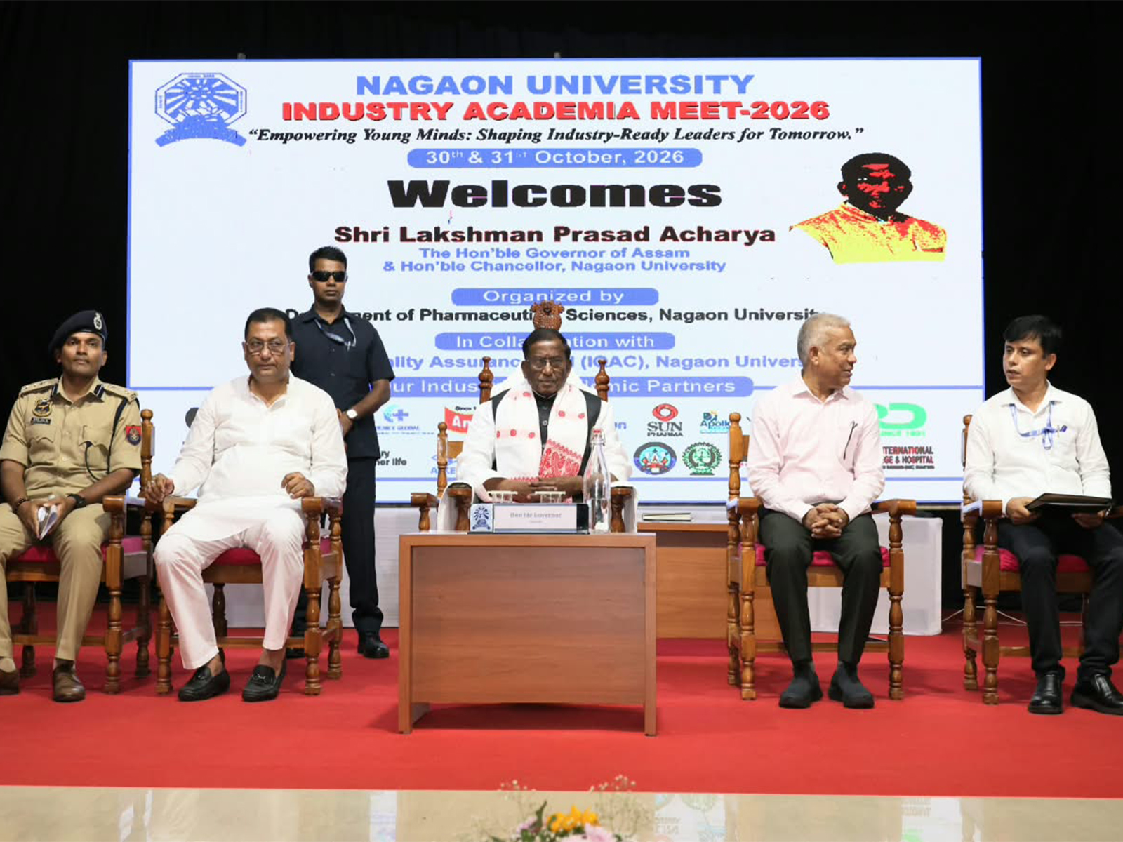 Assam Governor Lakshman Prasad Acharya attends first National Industry-Academia Meet at Nagaon University (Photo:ANI)