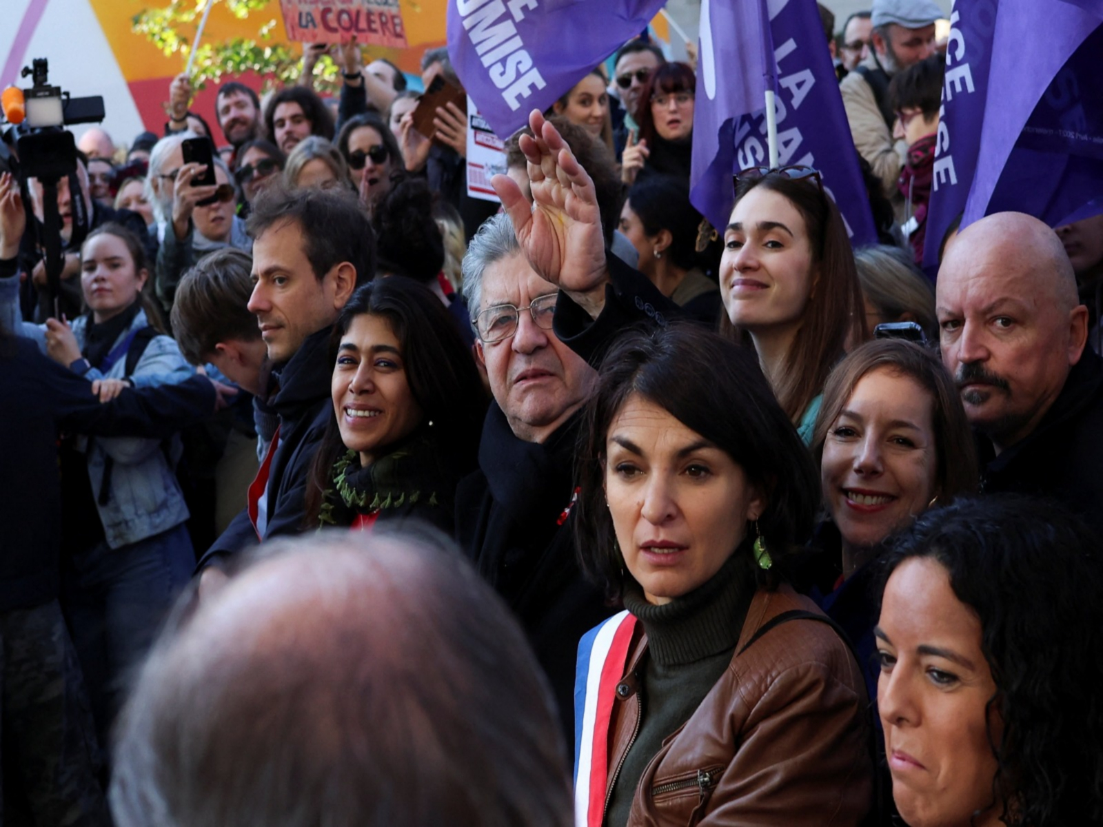 France Unbowed leader Jean-Luc Mélenchon joins nationwide protests (Photo/Reuters)