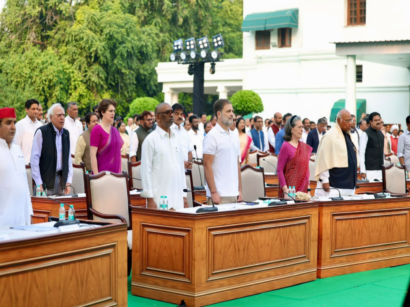 INDIA bloc passes symbolic motion seeking CEC's impeachment in mock Parliament (Photo: X/INC)