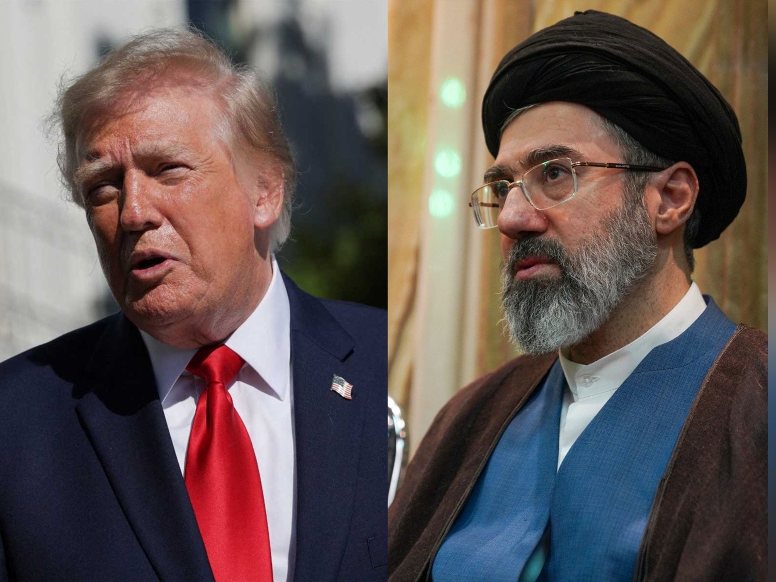 US President Donald Trump and Iranian Supreme Leader Mojtaba Khamenei (Photo/Reuters)