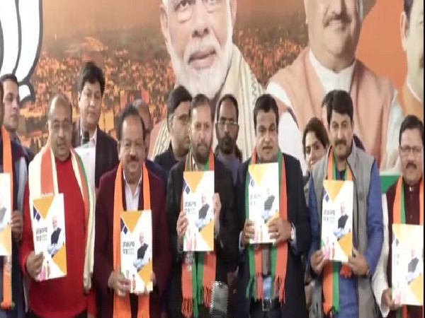 The BJP recently released its manifesto for Delhi Assembly polls. Photo/ANI The BJP recently released its manifesto for Delhi Assembly polls. Photo/ANI