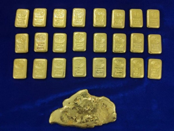 Gold seized at Chennai Airport on Sunday (Photo/ANI) Gold seized at Chennai Airport on Sunday (Photo/ANI)