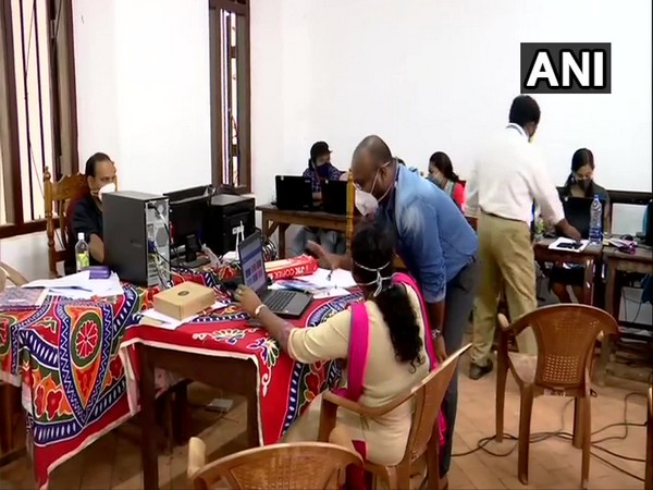 The oxgen war room at a government womens college in Thiruvananthapuram. (Photo/ANI)