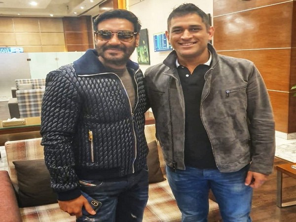 Bollywood actor Ajay Devgn with cricketer 