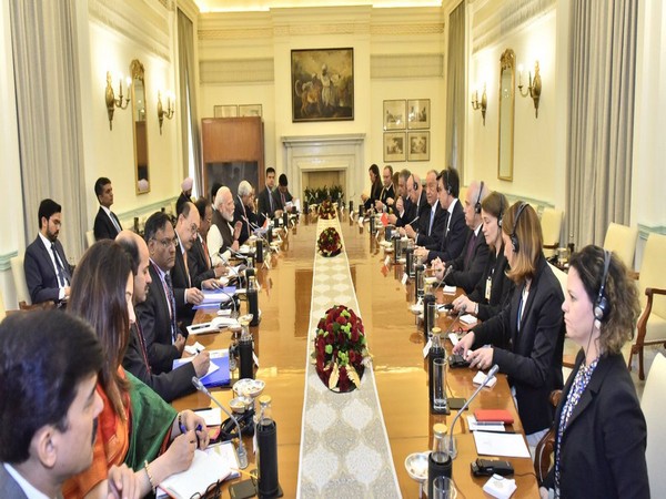 PM Modi at delegation-level talks with Portuguese President Marcelo Rebelo De Sousa in New Delhi on Friday PM Modi at delegation-level talks with Portuguese President Marcelo Rebelo De Sousa in New Delhi on Friday