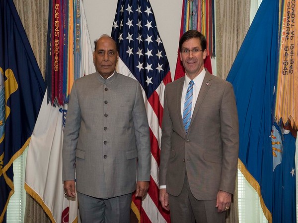 Defence Minister Rajnath Singh and US Defense Secretary Mark Esper (Photo tweeted by Mark Esper) Defence Minister Rajnath Singh and US Defense Secretary Mark Esper (Photo tweeted by Mark Esper)