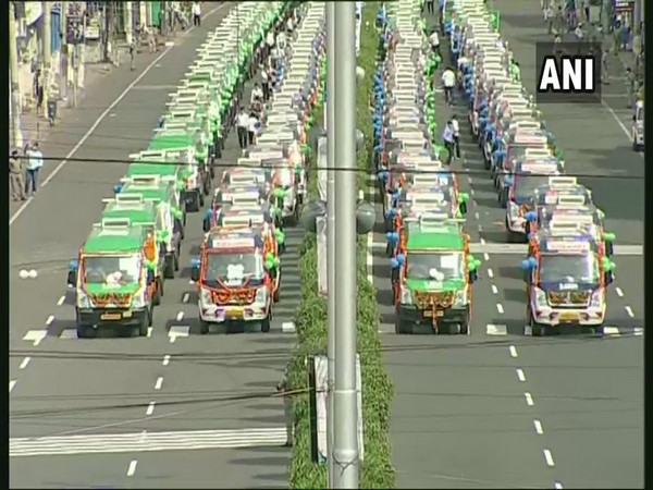 Andhra Pradesh Chief Minister launched a fleet of 1,088 new ambulances in Vijayawada Andhra Pradesh Chief Minister launched a fleet of 1,088 new ambulances in Vijayawada