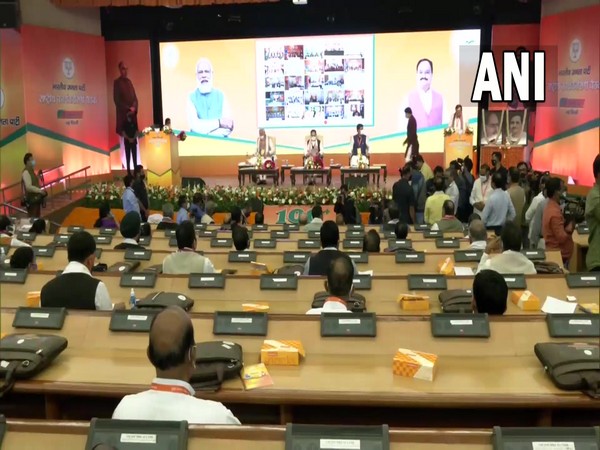 Visual of BJP national executive committee meeting. (Photo/ANI)