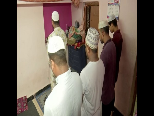 People offer prayers at home on first day of Ramzan in Hyderabad. Photo/ANI