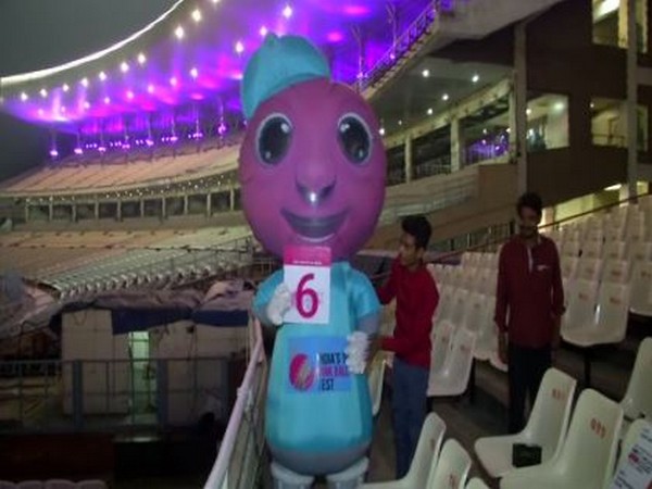 Eden Gardens being decorated with pink lights for India's first ever day-night Test Eden Gardens being decorated with pink lights for India's first ever day-night Test
