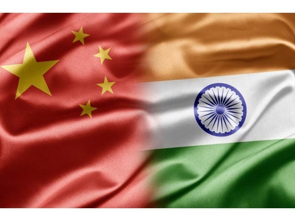 Flags of India and China. Flags of India and China.