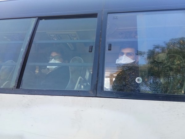 The bus carrying Indians who arrived from Wuhan on a special Air India flight on Saturday (Photo/ANI) The bus carrying Indians who arrived from Wuhan on a special Air India flight on Saturday (Photo/ANI)