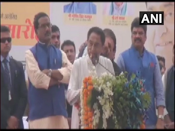 Kamal Nath addressing a gathering in Sagar on Sunday. Kamal Nath addressing a gathering in Sagar on Sunday.