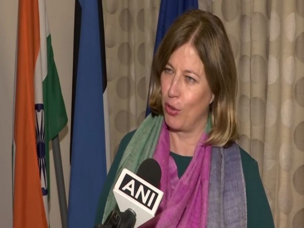 Estonian Ambassador Katrin Kivi speaking to ANI on Wednesday. (Photo/ANI) Estonian Ambassador Katrin Kivi speaking to ANI on Wednesday. (Photo/ANI)