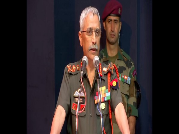 Army Chief General Manoj Mukund Naravane speaking at an event in Pune on Saturday. Photo/ANI Army Chief General Manoj Mukund Naravane speaking at an event in Pune on Saturday. Photo/ANI