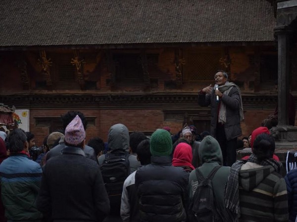 Students gather at Patan Durbar Square every evening to protest against govenment levying additional taxes on imported books Students gather at Patan Durbar Square every evening to protest against govenment levying additional taxes on imported books