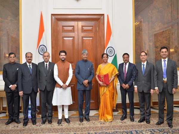 FM and her team met President Kovind before presenting Union Budget. (Image credit: Twitter) FM and her team met President Kovind before presenting Union Budget. (Image credit: Twitter)