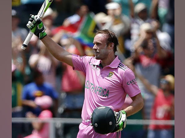 AB de Villiers celebrating his century against West Indies in 2015 AB de Villiers celebrating his century against West Indies in 2015
