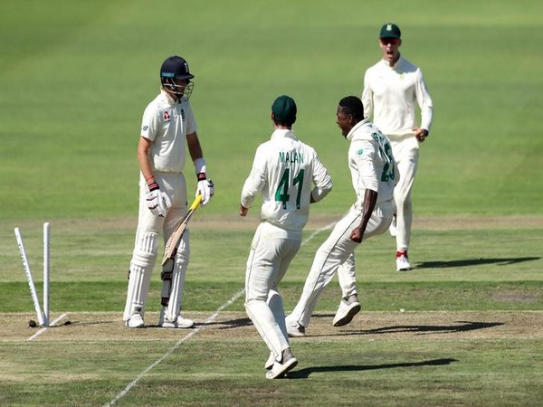 Kagiso Rabada celebrating the dismissal of Joe Root on day one of third Test Kagiso Rabada celebrating the dismissal of Joe Root on day one of third Test