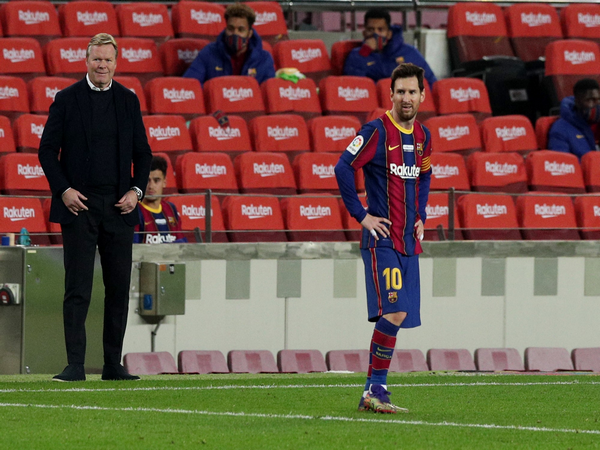 Ronald Koeman with Lionel Messi (File photo)
