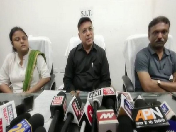 SIT chief Naveen Arora with other members of his team at the press conference in Shahjahanpur on Wednesday. Photo/ANI SIT chief Naveen Arora with other members of his team at the press conference in Shahjahanpur on Wednesday. Photo/ANI