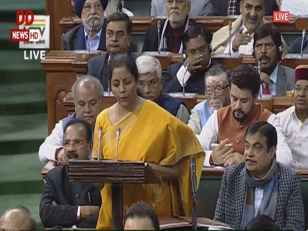 Union Finance Minister Nirmala Sitharaman presenting Union Budget on Saturday. (ANI) Union Finance Minister Nirmala Sitharaman presenting Union Budget on Saturday. (ANI)