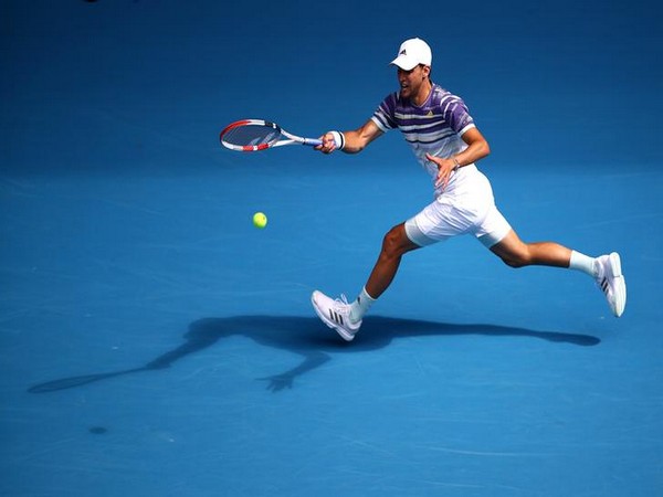 Dominic Thiem playing a shot. Dominic Thiem playing a shot.